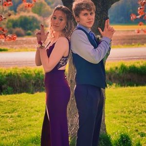 royal purple prom dress